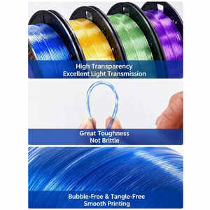 Filamento PETG Transparente de 1.75mm 1kg, PETG Cristalino de Alto Brillo, Consumibles para Impresora 3D para Pantallas de Lámparas y Decoración del Hogar - Product Image 5