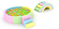 Équipement de jeu doux pastel Aire de jeux intérieure à vendre