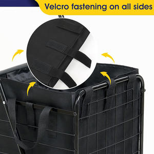 Doublure de chariot de courses pratique pour le linge, fond carré, s'adapte aux chariots de courses standard, imperméable, chariot de courses pour épicerie - Product Image 6