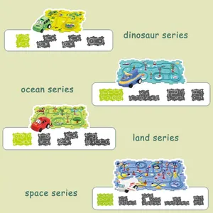 Ept trẻ em tự làm mini xe điện Câu Đố thiết lập phim hoạt hình Đường Sắt Đồ chơi xe ô tô với lắp ráp theo dõi mới nhất ghép hình đua xe đồ chơi - Product Image 4