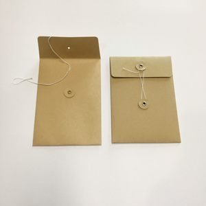 C5 C6 DL Kraft <b>String</b> Tie Envelopes Recycled Envelope With <b>String</b> and Button - Product Image 4