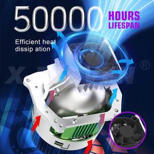 Lentille de projecteur Bi-LED X-7SEVEN Premium 3 pouces Système d'éclairage LED haute intensité pour la modification et la mise à niveau automobile - Product Image 3