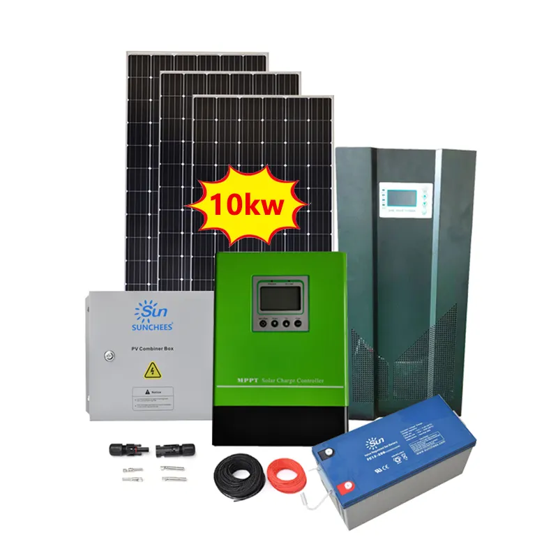Полная автономная солнечная система 10 кВт Солнечная энергия 10000 Вт солнечная панель 10 кВт