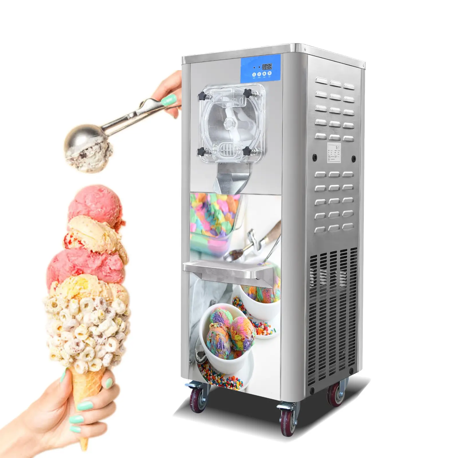 Mvckyi 64L/H dondurma makinesi toptan fiyatlar sert dondurma makinesi iş toplu dondurucu için dondurma otomatı makinesi