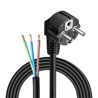 Câble d'alimentation CE EU, cordon d'extension CEE 7/7 3 conducteurs en cuivre pur, extrémités dénudées, pour appareils électroménagers, vente en gros