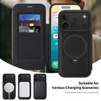 Étui portefeuille en cuir avec béquille pour iPhone 18 Pro Max, coque arrière magnétique pour iPhone 18 Pro 17 16 15 LM058