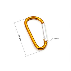 Mosquetón de Aleación de Aluminio en Forma de D, Capacidad de Carga de 3 kg, Accesorio Multifuncional para Mochila de Viaje y Camping al Aire Libre - Product Image 2