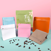 Sachets d'emballage mats imprimés en héliogravure, prêts à l'emploi, 1 lb (500 g), roses, résistants à l'humidité, avec fermeture éclair et valve, pour café, sucre et aliments pour animaux de compagnie de qualité alimentaire