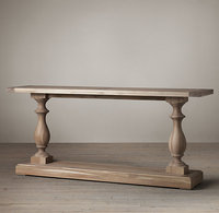 Table console de salon de style américain personnalisée Rhoohill, meubles vintage de style campagnard français, table d'entrée en chêne blanc