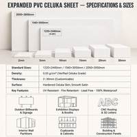 Plaque en PVC plastique, plaque en mousse PVC expansée Celuka, plaque rigide résistante aux UV pour enseignes publicitaires 1220x2440mm 4x8ft