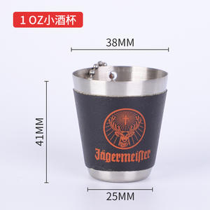 Modello inciso design logo personalizzato caffè 30ml 1oz bicchierini in acciaio inossidabile - Product Image 3