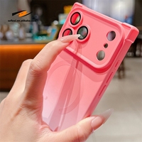 Étui magnétique antichoc en silicone avec dragonne courte à angle droit pour iPhone 17 Pro Max 16 15 13 14 Plus Air