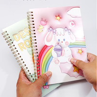 Carnet de papier A5 personnalisé réutilisable avec pages en silicone anti-adhésives, papeterie, livre d'autocollants réutilisable