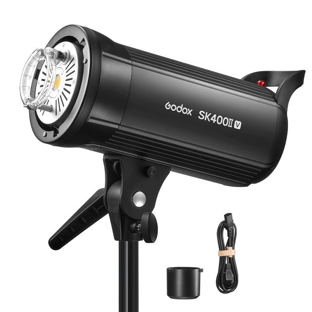 Godox SK400IIV 400Ws Studio Flash Strobe with LED Modeling Lamp Built-in 2.4G Wireless X System Bowens Mount for Photography