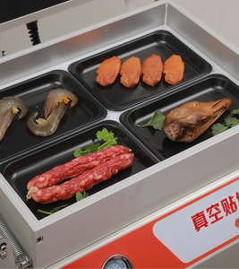 Hướng dẫn sử dụng bao bì niêm phong giấy lá bao bì điện Bảng thực phẩm hàng đầu khay niêm phong máy sử dụng chân không da đóng gói cho thịt cá - Product Image 4