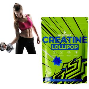 Aeglewell  Créatine monohydrate en sucettes sans sucre, saveur <span class=keywords><strong>fruit</strong></span>ée, complément alimentaire pour la croissance musculaire et le renforcement de la force pour adultes - Product Image 1