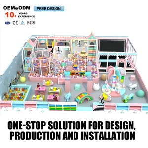 Parque Infantil Interior para Niños Pequeños, Centro de Juegos Seguro con Tobogán de Bolas Oceánicas, Equipo Conveniente para Parque Temático en Venta - Product Image 2
