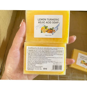 100g Kojic Acid <b>Soap</b> Private Label Natural Organic <b>Whitening</b> and Exfoliating Turmeric Lemon <b>Soap</b> - Product Image 1