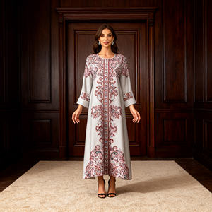 ชุดอาบายะห์ผ้าโพลีเอสเตอร์พิมพ์ลายคุณภาพสูง ดีไซน์หรูหราสง่างาม สำหรับสตรีชาวมุสลิม ขายส่งจากผู้ผลิต - Product Image 1