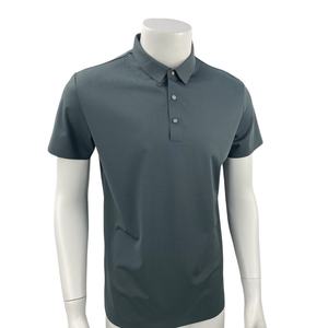 Polo de manga corta con cuello levantado sin costuras de gama alta de talla grande, Polo de golf informal multicolor, camisetas - Product Image 3