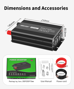 Inversor <span class=keywords><strong>de</strong></span> Corriente <span class=keywords><strong>de</strong></span> Onda Sinusoidal Modificada <span class=keywords><strong>de</strong></span> 12V a 110V, 1000W, <span class=keywords><strong>Convertidor</strong></span> <span class=keywords><strong>de</strong></span> Corriente Portátil <span class=keywords><strong>de</strong></span> CC a CA <span class=keywords><strong>para</strong></span> <span class=keywords><strong>Auto</strong></span> y RV - Product Image 4