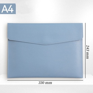 Sac de fichiers en cuir PU pour affaires grande capacité Portable A4 dossier de stockage Bill enveloppe portefeuille Document organisateur sac - Product Image 2