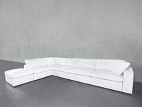 Canapé d'angle modulaire moderne en forme de L de style européen américain avec nuage