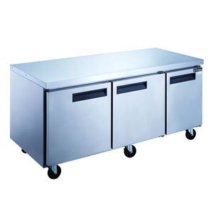 Refrigerador/Congelador Dukes de 3 Puertas, Acero Inoxidable, Estación de Preparación de Alimentos Comercial, Enfriamiento Directo, Descongelación Manual - Product Image 1