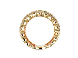 Anillo de Boda de Media Luna de Alta Joyería, Diseño de Joyería Personalizado de Excelencia, Oro de 18k, Diamante 100% Natural, para Mujer - Product Image 2