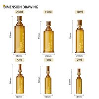 5ml 10ml 15ml Transparent Ambre Blanc PS Sérum Bouteille Vide Essence Liquide Crème Pour Les Yeux Cosmétique Seringue En Plastique Squeeze Bouteilles