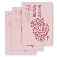 Sacs Postaux Biodégradables Roses Pêche avec Impression de Logo Personnalisé pour Expédition de Vêtements
