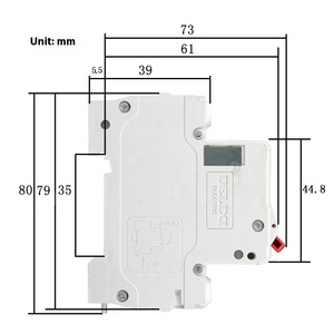 Delixi 220V家庭用電気ミニチュア回路ブレーカDZ47S-1P10A20A32A40A60Aミニ1P 25A <span class=keywords><strong>2P</strong></span> 50A銅定格250V LI