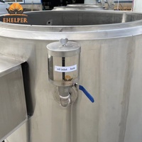 Ketel Masak Vertikal Berjaket Minyak Termal Pemanas Listrik 400L 600L Bersertifikasi CE untuk Selai, Saus, Bubur Daging, Pasta Kacang