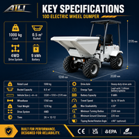 Mini-dumper électrique 4x4 à batterie avec certification CE chinoise pour le transport lourd