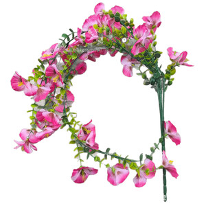 Bouquet de fleurs artificielles de primula en soie plastique Temu, à suspendre au mur, pour la décoration intérieure, de mariage ou extérieure, printemps - Product Image 5