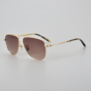 Ch8231 2024 Nieuwe Y 2K Oculairs Zonnebril Vrouwen Hoge Kwaliteit Titanium Piloot Bruin Zwart Blauw Lens Punk Mens Designer Zonnebril - Product Image 1