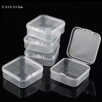 Boîte de voyage miniature en plastique transparent avec couvercle transparent, étui de rangement en PP pour petits objets, bracelets, lunettes, pierres précieuses, montres