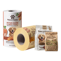 Film en rouleau de papier couché à base d'eau recyclable UE pour aliments pour chats et chiens, film d'emballage pour machines automatiques pour café et friandises