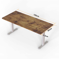 Bureau d'ordinateur électrique en bois à double moteur, ergonomique, réglable en hauteur, pour le travail assis-debout, mobilier de bureau à domicile