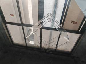 Transparent <strong>Lucite</strong> Napkin Holder Desktop V Shape <strong>Acrylic</strong> Napkin Holder Tissue Box Organizer Hotel Restaurant Table Decor