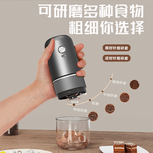 Electric Coffee Grinder Burr Grinder 8 Oz Rechargeable Mini For Home Use - Product Image 3