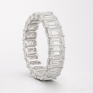 Elegante Anillo de Platino con Diamantes Cultivados en Laboratorio y Engaste Brillante, Joyería Fina para Mujer, Perfecto para Regalo de Novia - Product Image 5