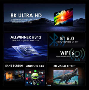 Precio de Fábrica, <span class=keywords><strong>TV</strong></span> <span class=keywords><strong>Box</strong></span> Android con Video 8K, 2GB de RAM, 8GB/16GB de ROM, RK3518 Quad Core <span class=keywords><strong>G96</strong></span> Q1 5G, Android 14, WiFi 802.11n 2.4G/5GHz - Product Image 3