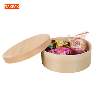 Saucisse Salade Fromage Camembert Boîte avec Couvercle Cadeau Personnalisé Emballage Alimentaire Peuplier Rond Bois - Product Image 4