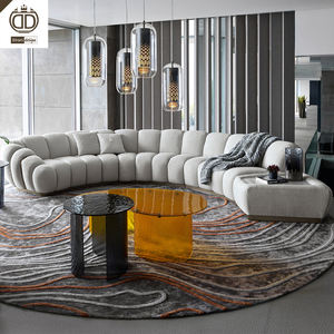 Sofá Seccional Curvo de Terciopelo Bouclé Italiano, Muebles de Lujo para el Hogar, Sofás Redondos Modernos para el Hogar de Lujo - Product Image 3