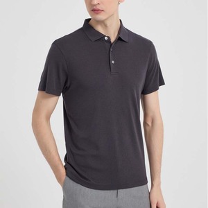 Camisetas Polo para Hombre Yiyi de 220g, Tejido Mezclado de Lana y Lyocell, Cuello Windsor sin Costuras con Prensado en Caliente, Absorbente de Humedad, Manga Corta - Product Image 4