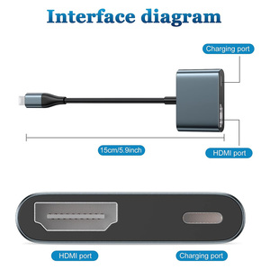Ánh sáng-ning để HD-MI kỹ thuật số AV Adapter 1080p HD video Sync màn hình và âm thanh kết nối cáp với cổng sạc - Product Image 5