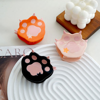 YIYI Design personnalisé 7,8 cm, deux couleurs avec pattes de chat, pince à cheveux ludique et tendance, pinces à cheveux en acétate écologiques