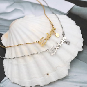 Custom <b>Name</b> Necklace Stainless Steel Letter Pendant <b>Chain</b> Gold Silver Color Women Fashion Jewelry Multi Layered Clavicle <b>Chain</b> - Product Image 5