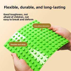 Wange Grandes briques de construction en plastique, murales, universelles, pour enfants de 2 à 6 ans, avec surface de pose lisse, planche de table, base unisexe - Product Image 3